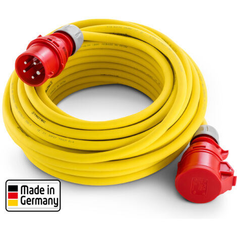 TROTEC Profi-Verlängerungskabel 20 M – 400 V, 2,5 Mm², IP44, Mit Phasenwender, Made In Germany
