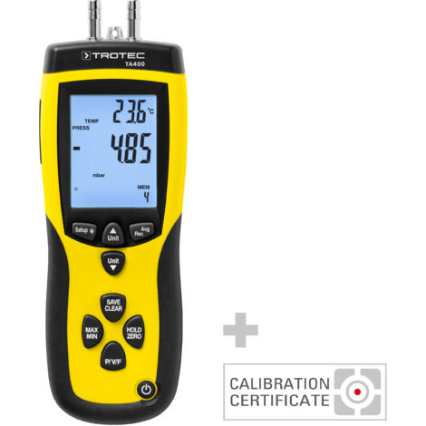 Trotec Anemometer TA400 Staurohr inkl. Kalibrier-Zertifikat