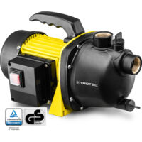 TROTEC Gartenpumpe TGP 1000 E – Pumpe mit Leistung 3300 l/h, 1000 W – Förderdruck 4,2 bar, Förderhöhe 42 m, Ansaughöhe bis zu 7 m, Wasserpumpe für Regenfässer, Zisternen, Gartenteiche