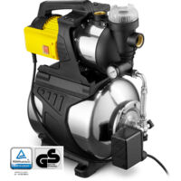 TROTEC Hauswasserwerk TGP 1050 E – Pumpe mit Vorfilter, Leistung 3300 l/h, 1000 W, Förderhöhe 30 m – Energiesparend, Auto-Restart, Auto-Stop, für Brauchwasserversorgung, Bewässerung, Volledelstahl
