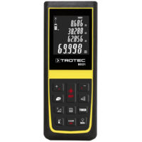 TROTEC Laser Entfernungsmesser BD21 – Digitales Messgerät Entfernung – Reichweite bis 70 m, 90°-Neigungssensor, IP54, Wasserwaage, Abschaltautomatik, Timerfunktion