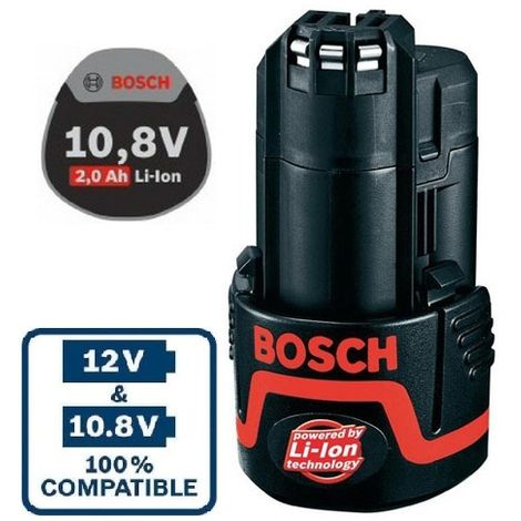 Batterie d'origine BOSCH 10,8/12V Lithium  Charge rapide, compatible avec  GAL1230CV