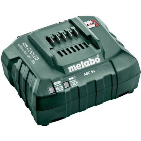 Metabo – Chargeur Li-Power 12-36V ASC55 – Technologie AIR COOLED – Recharge rapide pour batteries Li-Ion et LiHD – Compatible Cordless Alliance System - 627044000