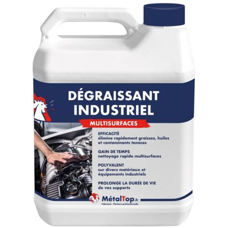 Metaltop – Dégraissant industriel incolore 1 L – Application facile pour protection intérieure et extérieure – Excellente couverture liquide