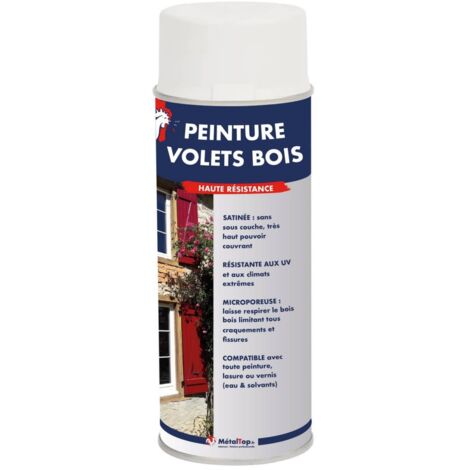 Peinture Volets Bois - 0.4 L - Bombe 400 mL - 7026 - Gris granit - Metaltop