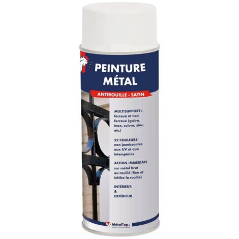 Peinture Metal - 0.4 L - Bombe 400 mL    - 6022 - Olive brun - Metaltop