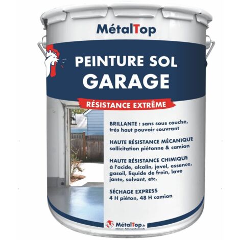 Peinture Sol Garage - Pot 1 L    - 1027 - Jaune curry - Metaltop
