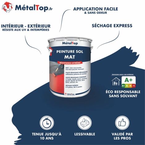 Peinture Sol Mat - Pot 1 L    - 6016 - Vert turquoise - Metaltop