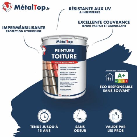 Peinture Toiture - Pot 5 L    - 5013 - Bleu cobalt - Metaltop