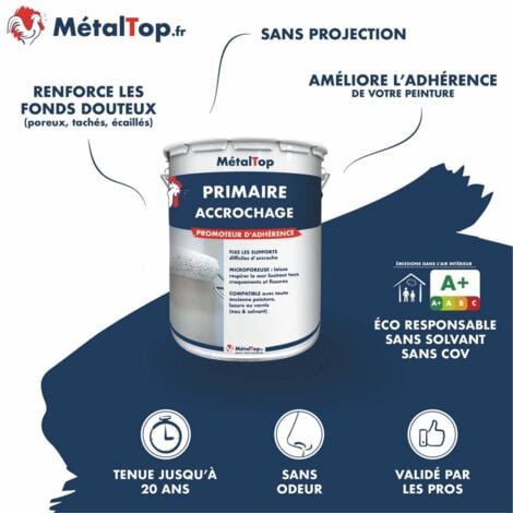 Primaire Accrochage - Pot 1 L    - 9010 - Blanc pur - Metaltop