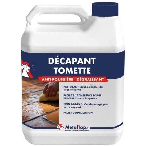 Metaltop – Décapant tomette incolore 1 L – Nettoyage et dégraissage surfaces en tomette – Protection intérieure et extérieure jusqu'à 12 ans