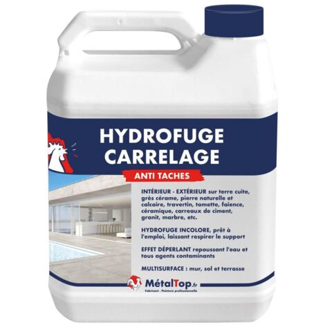 Metaltop – Hydrofuge carrelage incolore 1 L – Protection intérieure et extérieure jusqu'à 12 ans – Formule sans solvant – Application facile