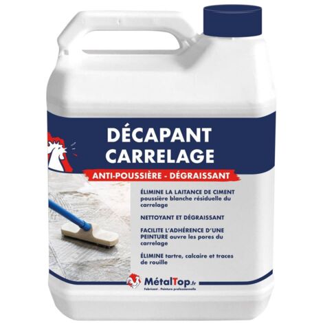 Metaltop – Décapant carrelage 1 L incolore – Nettoyage professionnel – Application avec brosse, rouleau ou pistolet – Protection jusqu'à 12 ans