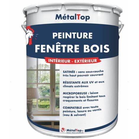 Peinture Fenetre Bois - Pot 1 L    - 1018 - Jaune zinc - Metaltop (1/5)