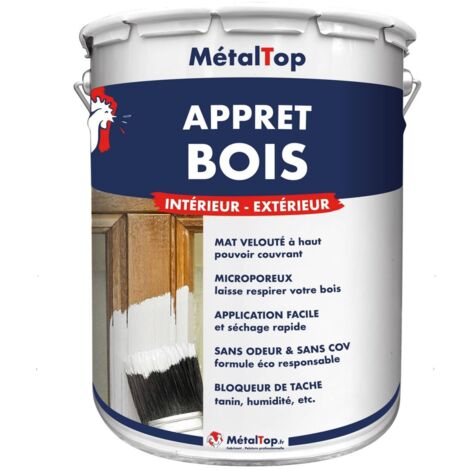 Appret Bois - Pot 5 L    - 9017 - Noir signalisation - Metaltop