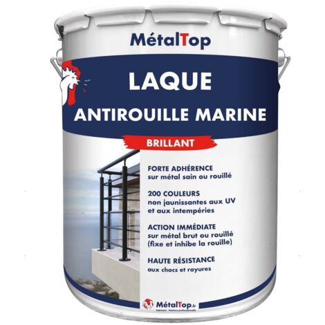 Laque Antirouille Marine - Pot 5 L    - 1018 - Jaune zinc - Metaltop (1/5)