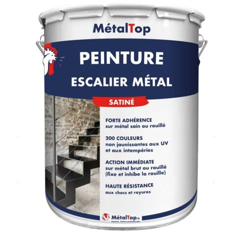 Peinture Escalier Metal - Pot 5 L - 8004 - Brun cuivré - Metaltop (1/5)