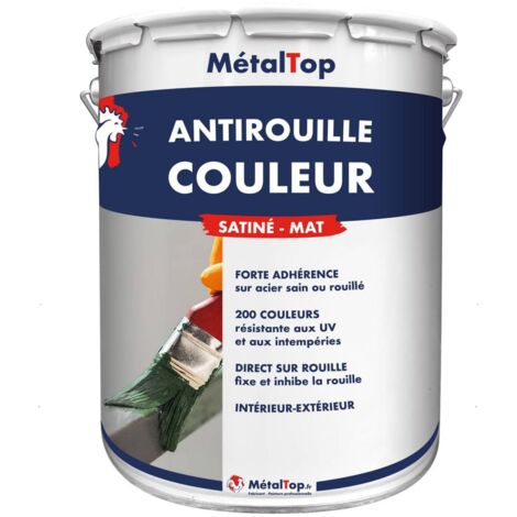 Antirouille Couleur - Pot 5 L - 7033 - Gris ciment - Metaltop (1/5)