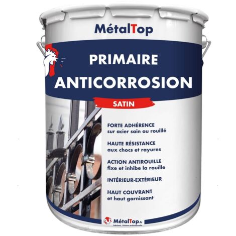 Primaire Anticorrosion - Pot 15 L - 7016 - Gris anthracite - Metaltop (1/5)