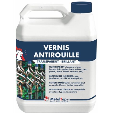 Vernis Antirouille - Pot 5 L - Incolore - Metaltop (1/5)