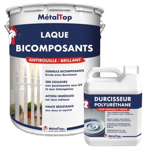 Laque Bi Composants - Pot 5 L - 9001 - Blanc crème - Metaltop (1/5)