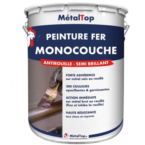 Peinture Fer Monocouche - Pot 1 L - 1007 - Jaune narcisse - Metaltop (1/5)