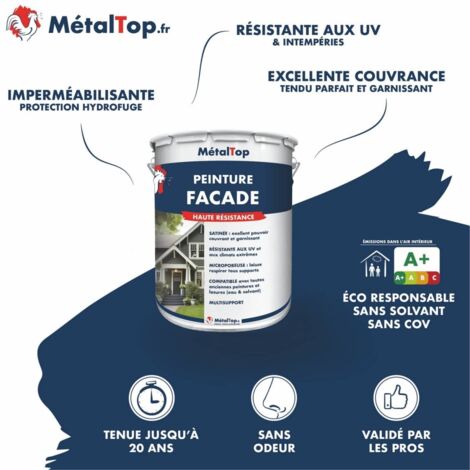 Peinture Facade - Pot 15 L    - 5014 - Bleu pigeon - Metaltop