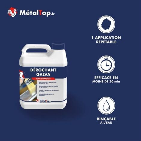 Derochant Galva Aluminium Chrome Béton - 1 L    - Incolore - Metaltop