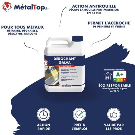 Derochant Galva Aluminium Chrome Béton - 1 L    - Incolore - Metaltop