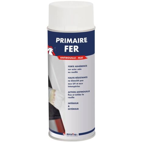 Primaire Fer - 0.4 L - Bombe 400 mL - 7040 - Gris fenêtre - Metaltop (1/5)