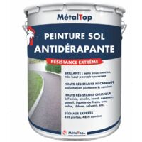 Peinture Antiderapante - Pot 1 L - 5019 - Bleu capri - Metaltop