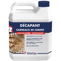 Metaltop – Décapant pour carreaux de ciment 5 L – Incolore – Nettoyage efficace intérieur/extérieur – Protection jusqu'à 12 ans
