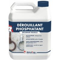 Metaltop – Décapant rouille 1 L incolore – Dérouillant métal à action rapide – Élimine rouille et corrosion – Application facile avec brosse ou rouleau