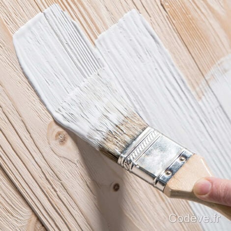Primaire Bois -  5 L   - Codeve Bois - RAL 9010 - Blanc pur - Pour Renforcer L'adhérence Sur Votre Bois Avant Une Finition.