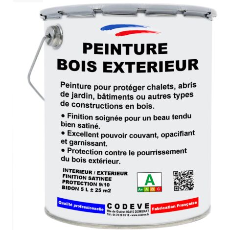 Peinture Bois Exterieur -  4x5 L   - Codeve Bois - RAL 6011 - Vert réséda - Extérieures Pour La Protection D'un Chalet, Abri, Garage Ou Cabane.
