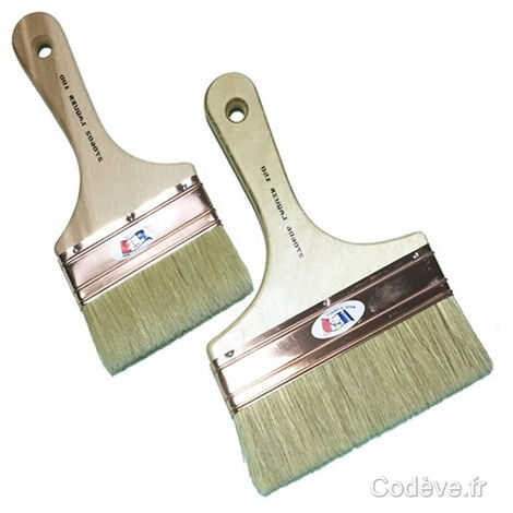 Codève Bois – Pinceau spalter 150 mm – Poils en soie extra fine pour finition lisse – Virole cuivrée – Compatible produits à base d'eau et solvant