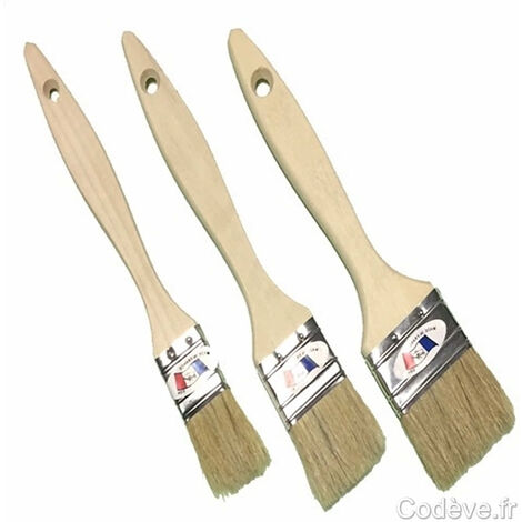 Pinceau plat 40 mm – Poils en soie naturelle pour application uniforme – Pour peinture, vernis, lasure – Codève Bois