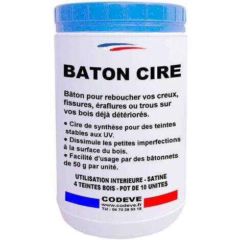Baton Cire - - Codeve Bois - Noyer - Pour Le Rebouchage De Vos Petits Trous, Fissures, éraflures Ou Fentes. (1/3)