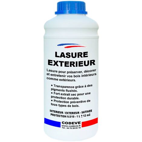 Lasure Bois Exterieur - 1 L - Codeve Bois - Chêne moyen - Pour Une Protection Efficace De Vos Bois En Climat Difficile. (1/5)