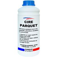 Cire Parquet - 1 L - Codeve Bois - Chêne moyen - Pour L'entretien De Votre Parquet, Plancher, Escalier Ou Autre Sol En Bois.