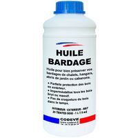 Huile Bardage - 1 L - Codeve Bois - Merisier - Pour La Protection De Votre Bardage En Pin, Sapin, épicéa Ou Douglas.