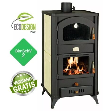 EEK A - Holzbeheizter Ofen Kesselofen Kocher Kamin kw Prity FGW18R Bunte Seitenteile