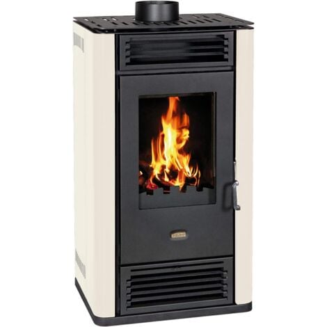 EEK A+ Kaminofen Prity K3 GT Creme, dauerbrandfähig – 8,1kW