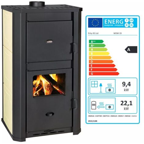 PRITY WD W29 D Wasserführender Kaminofen - 31.5 KW
