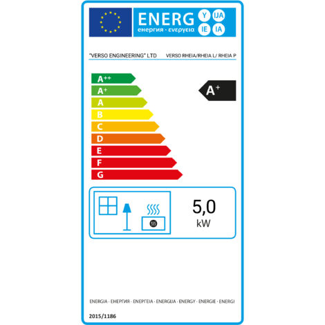 EEK A+ Kaminofen Rheia L 5.0 kW