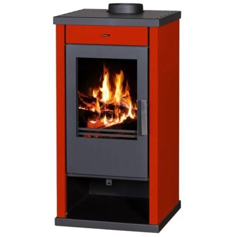 VICTORIA-05 Kaminofen 7.6 KW Grau - EEK A+ Effizienz Mit Großer Sichtscheibe