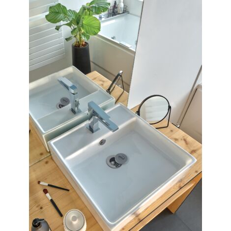 Kit Bouchon Universel Wirquin Pour Vidage Ø36 à Ø58 Mm - Blanc - Compatible Lavabo, Évier, Baignoire