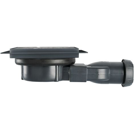 Bonde de douche à l'italienne Venisio Compact avec grille Soda en inox et membrane Slim pour vidage de douche Wirquin 30723970, gris