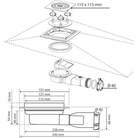 Baguette de finition carrelage Gun métal brossé