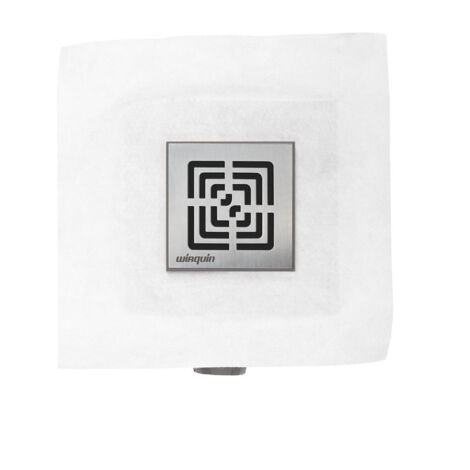 Wirquin Pro – Bonde de douche orientable 360° Ø40mm – Installation facile avec natte d'étanchéité – Débit 36 l/mn – Garde d'eau 50mm
